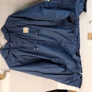 Weatherproof Navy Blue Hooded Windbreaker Jacket